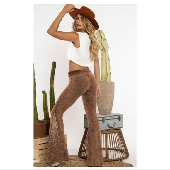 RONSTADT-Mineral Wash Wide Leg Yoga Pant - Picture 2 of 15